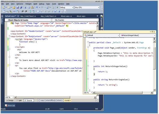 Visual Studio 2010中ASP.NET新增了哪些功能