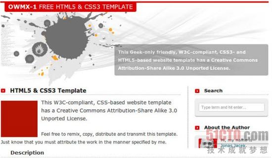 HTML 5和CSS3的免费网站模板与教程