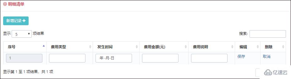 Bootstrap中怎么直接录入表格行数据