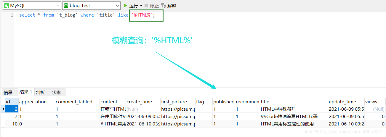 Mysql模糊查询中是否区分大小写