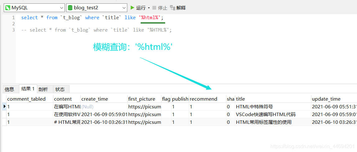 Mysql模糊查询中是否区分大小写