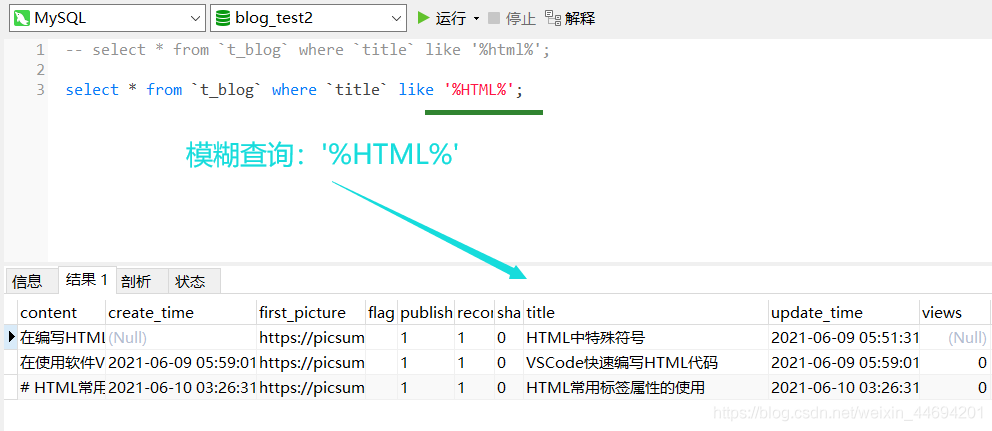 Mysql模糊查询中是否区分大小写