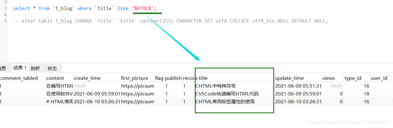 Mysql模糊查询中是否区分大小写