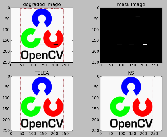 Python-OpenCV中的cv2.inpaint()函数怎么用
