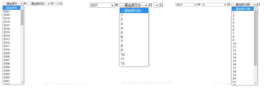 基于javascript如何实现年月日三级联动菜单 开发技术 亿速云