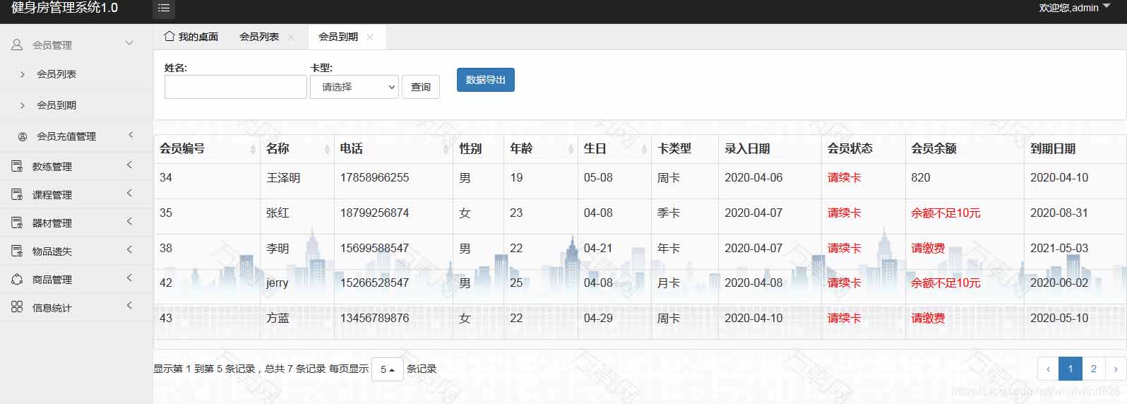 如何使用Springboot实现健身房管理系统