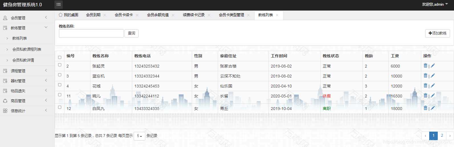 如何使用Springboot实现健身房管理系统