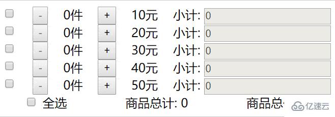 JavaScript如何實現(xiàn)購物車結(jié)算