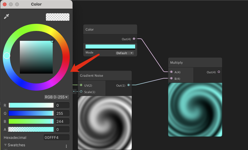 Unity中ShaderGraph怎么实现旋涡传送门效果