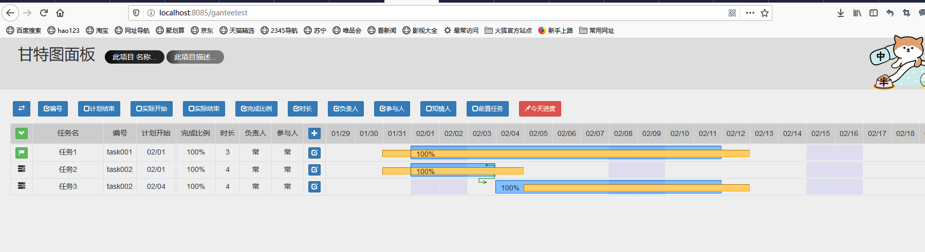 怎么用springboot+thymeleaf+mybatis实现甘特图