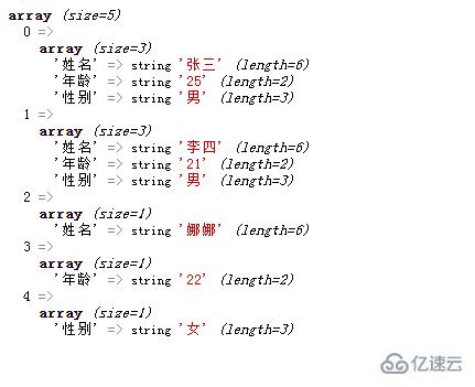 PHP中如何創(chuàng)建二維數組