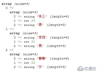 PHP中如何创建二维数组