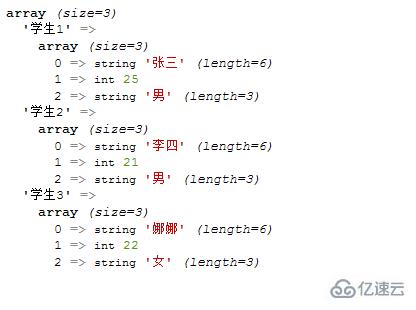 PHP中如何创建二维数组