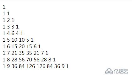 怎么通过PHP程序获取一个10行10列的杨辉三角