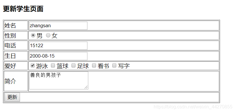 JavaWeb实现学生信息管理系统之三