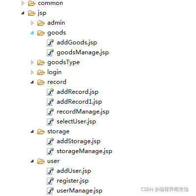 JavaWeb倉(cāng)庫管理系統(tǒng)的示例分析