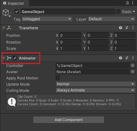 Unity的Animator組件的用法