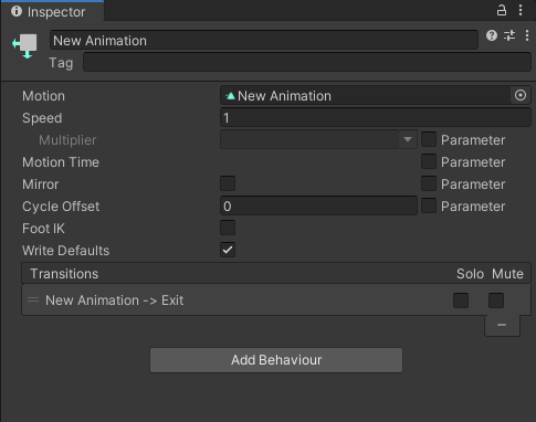 Unity的Animator組件的用法