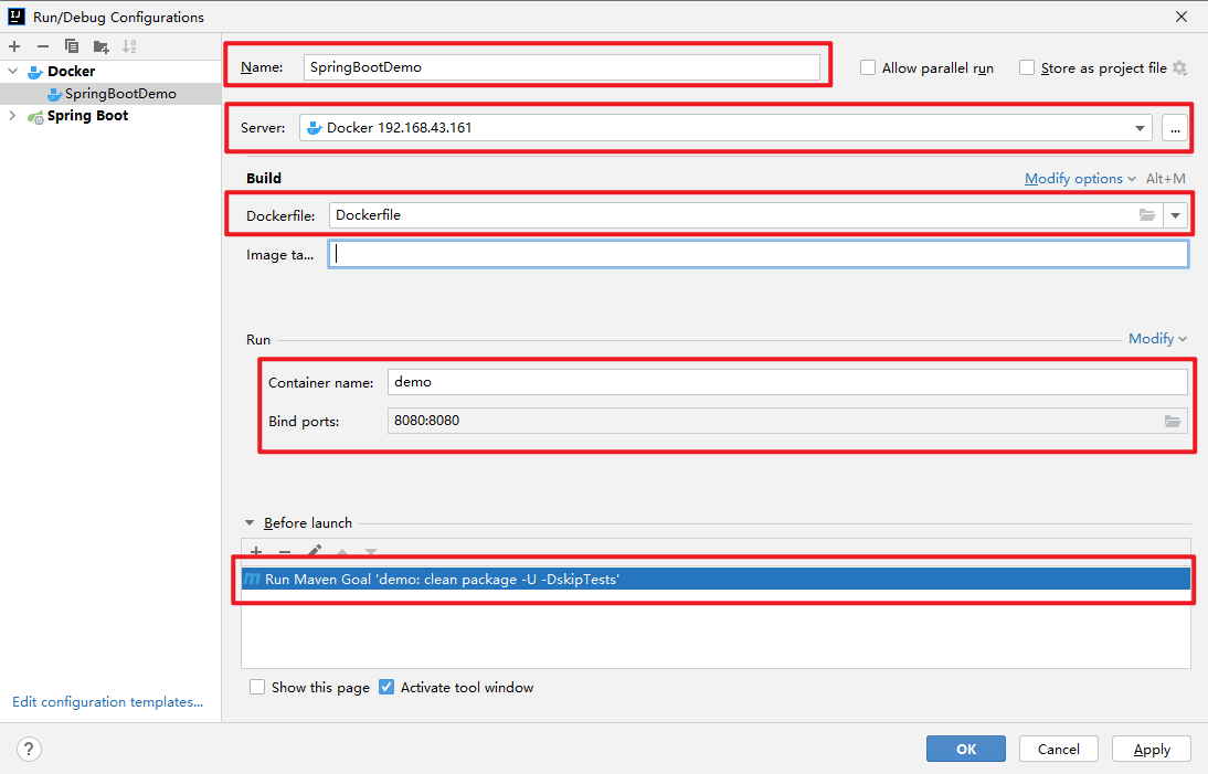 IDEA配合Dockerfile部署SpringBoot工程的注意事项有哪些