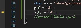 C++中char[]能修改char*却不行的示例分析