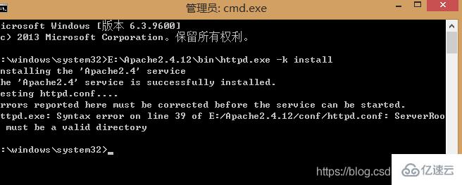 php配置apache重启报错的解决方法