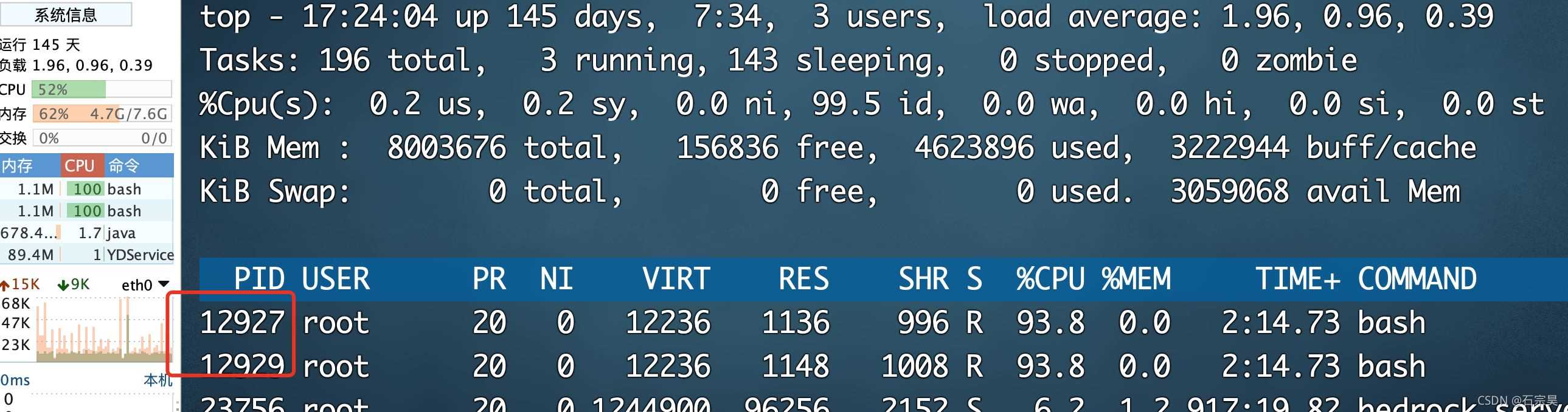 linux中怎么用shell写一个占用CPU的脚本