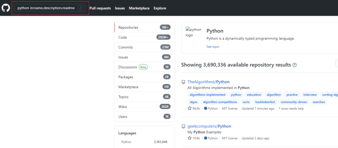 python高级搜索怎么实现高效搜索GitHub资源