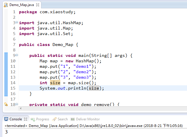 Java中Map集合的常用方法是怎么样的