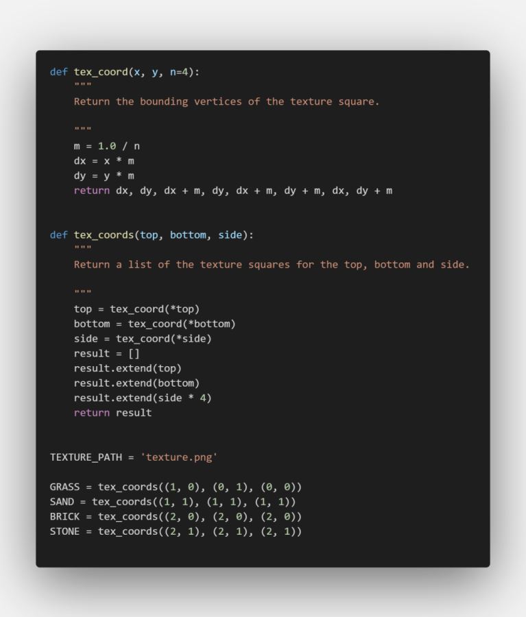 Python如何实现我的世界游戏