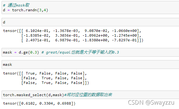 Pytorch中Tensor基本操作的示例分析