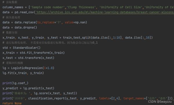 python中逻辑回归与非监督学习的示例分析