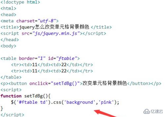jquery如何改变td的背景色