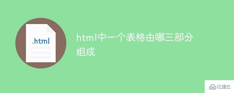 html中一个表格由哪些部分组成