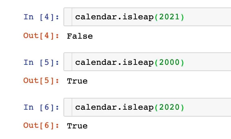 python编程开发时间calendar模块示例分析