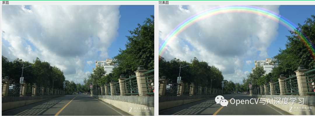OpenCV如何自动给图片添加彩虹特效