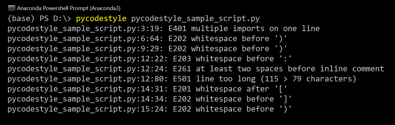 提高python代碼可讀性利器pycodestyle怎么使用