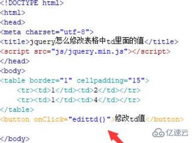 jquery如何改变td内容