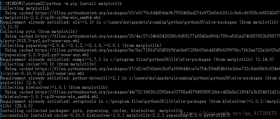 Python如何通过命令提示符安装matplotlib