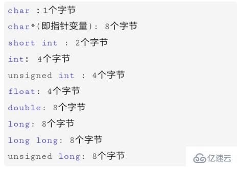 c语言中char类型数据占多少个字节