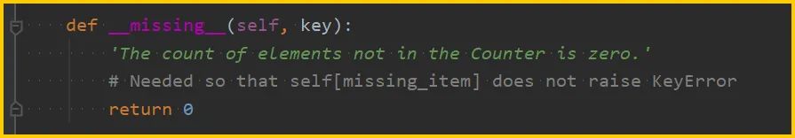 Python中missing()函数怎么使用