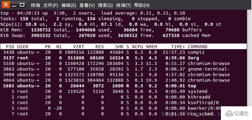 Linux中top命令参数有哪些