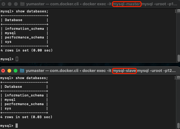 MacOS如何使用Docker创建MySQL主从数据库