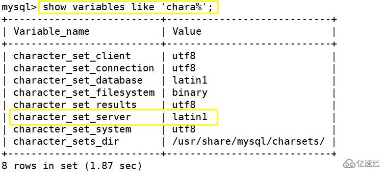 linux下mysql字符集如何修改