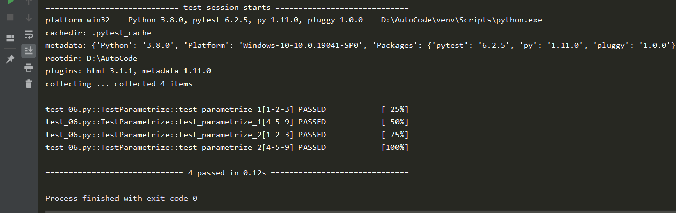 Python的pytest参数化实例分析