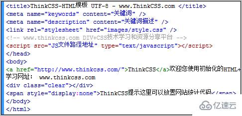 CSS5初始化模板的示例分析