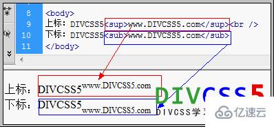 html中上標(biāo)<sup>與下標(biāo)注<sub>標(biāo)簽元素