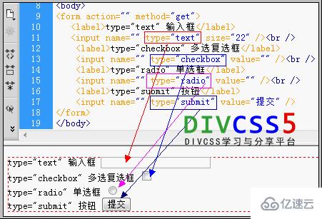 Html的Form input标签怎么使用