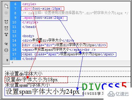 DIV字体大小怎么设置