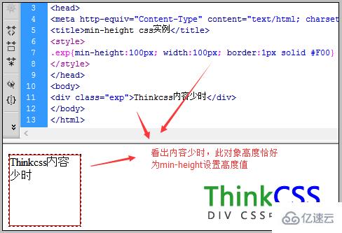 css的min-height怎么使用