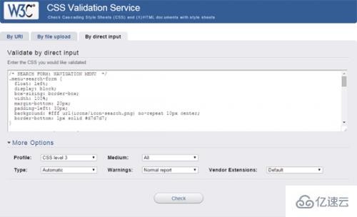 如何使用W3C CSS Validation Service检查你的代码是否符合CSS标准